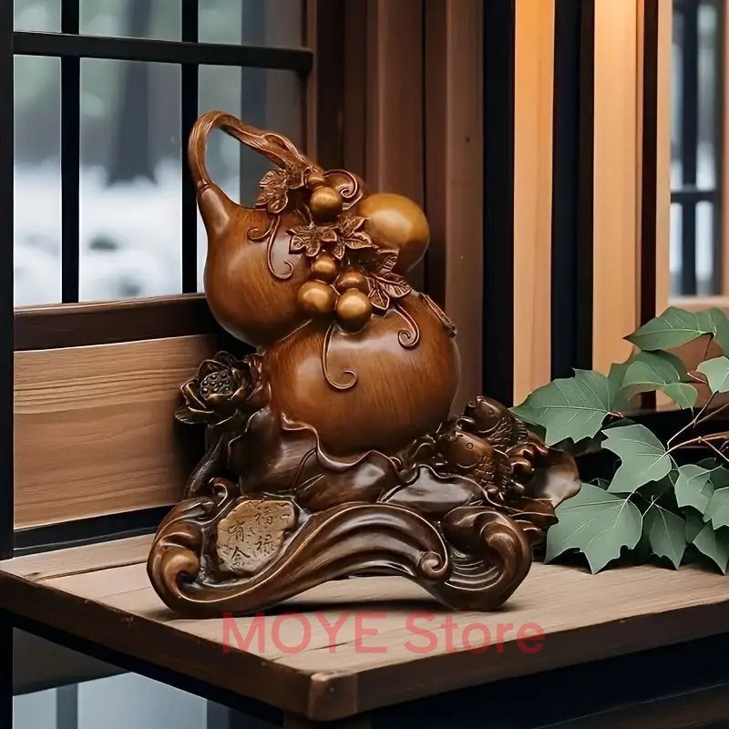 瓢箪 オブジェ 置物 ひょうたん 風水グッズ 縁起物 家内安全 樹脂製