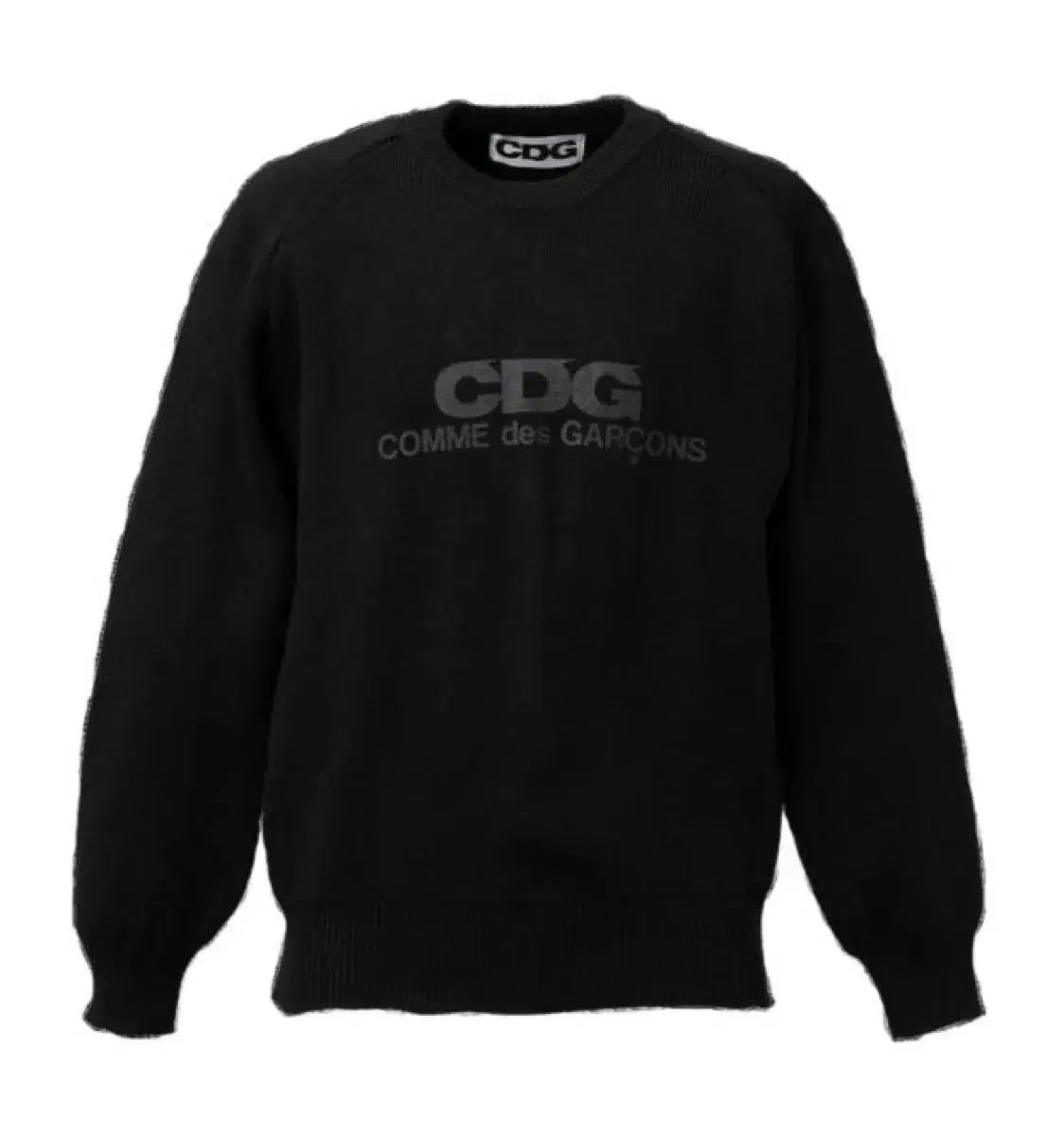 CDG ブラック ニットセーター XL 新品/XL CDG ラウンドネック ニット スクール プルオーバー ブラック