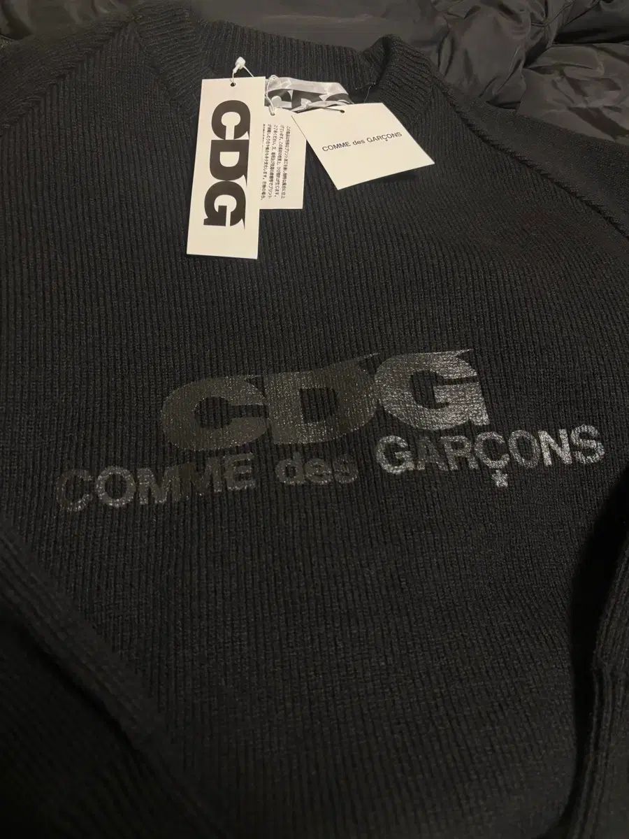 新品/XL CDG ラウンドネック ニット スクール プルオーバー ブラック