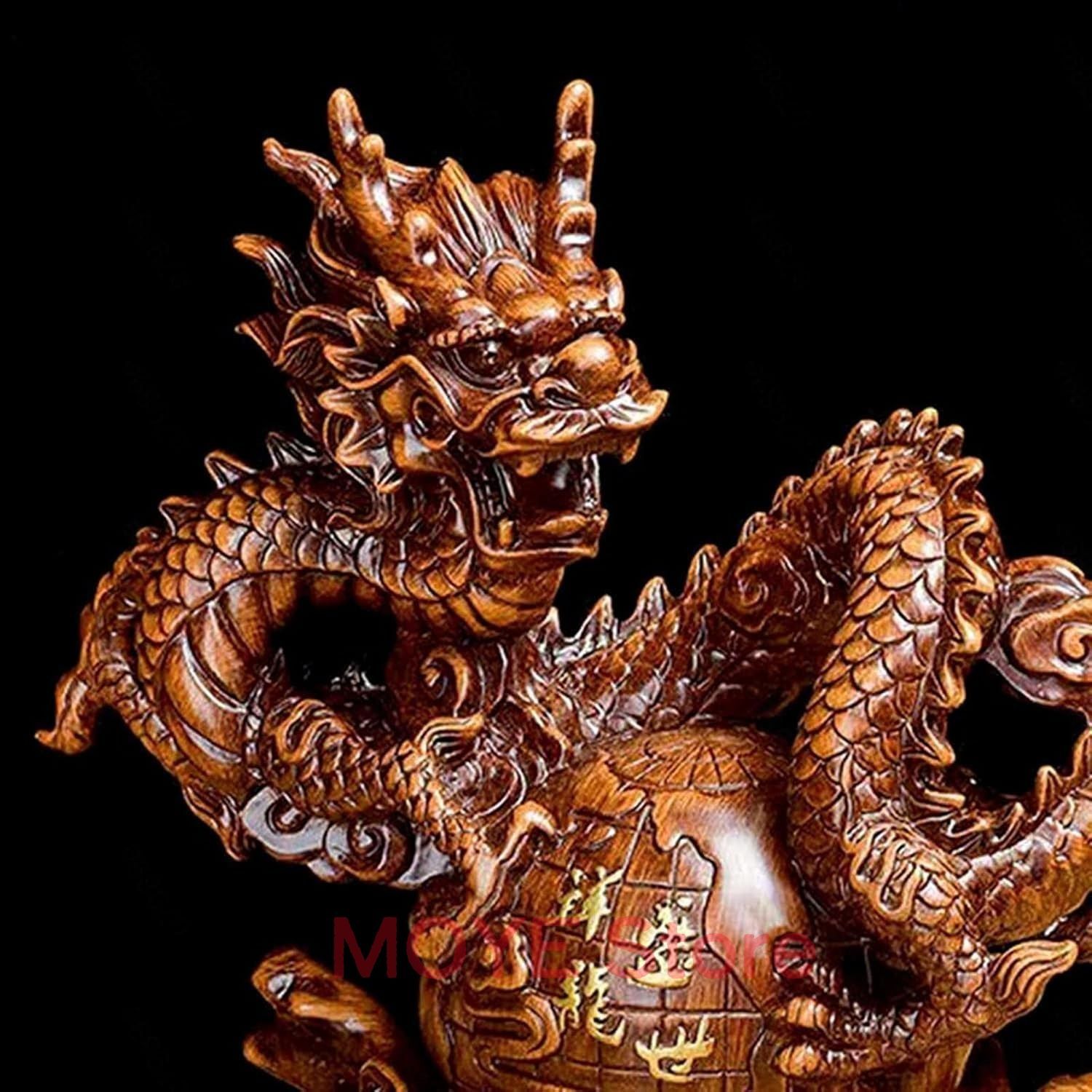 ドラゴン 龍 青龍 彫刻 像 木彫り 健康運 仕事運 家庭運 金運 開運