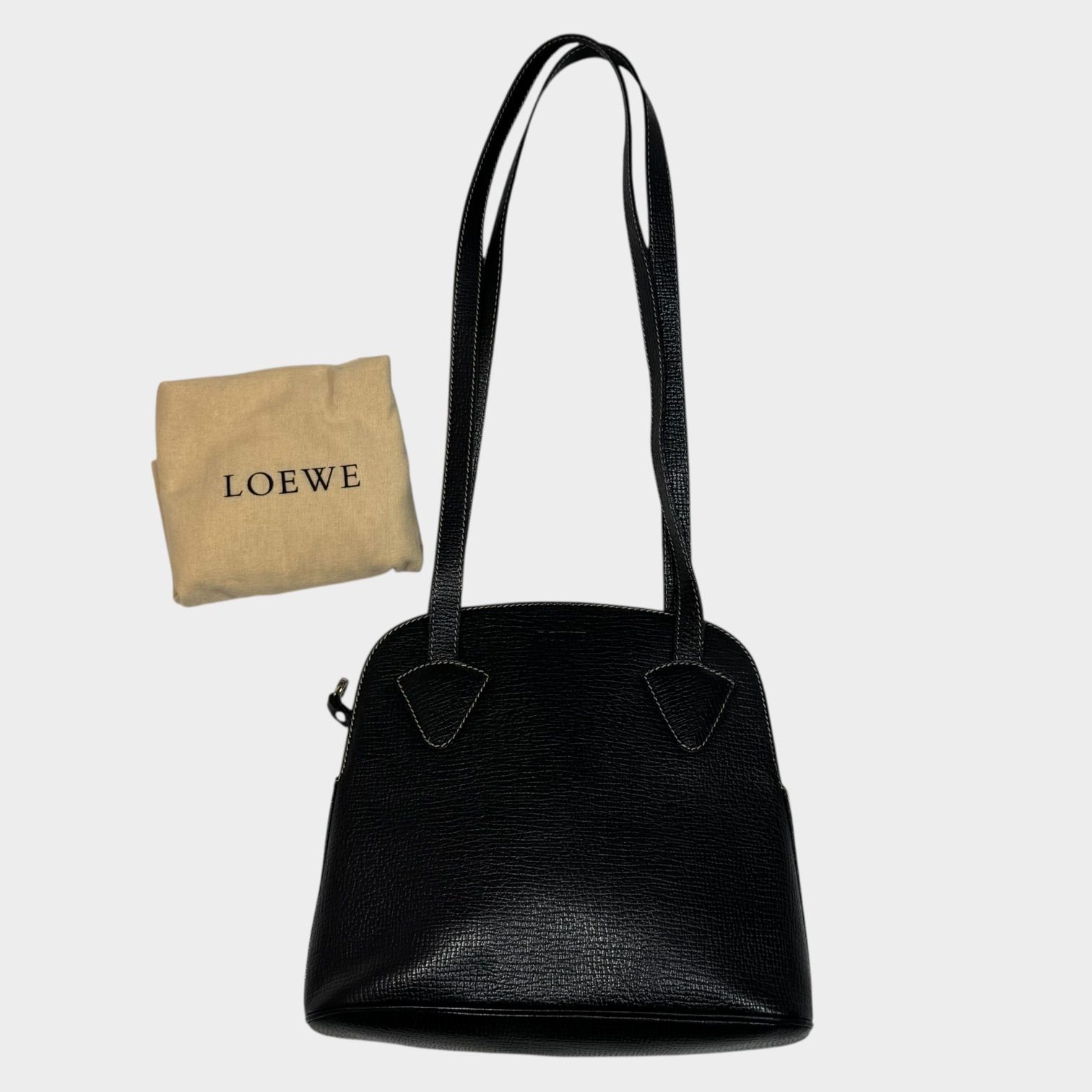 【LOEWE】ハンドバッグ ヴィンテージ 黒 フォーマル LOEWE】ハンドバッグ ヴィンテージ 黒 フォーマル