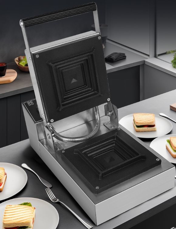 電気 ホットスナッカー ホットサンドメーカー 1個焼き デジタル