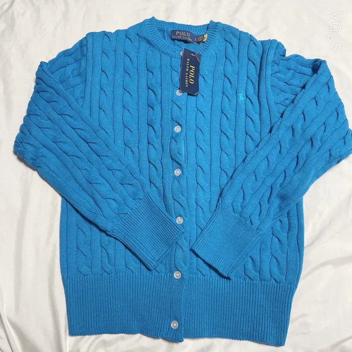 ポロラルフローレン ケーブルニット カーディガン ブルー 180/100A