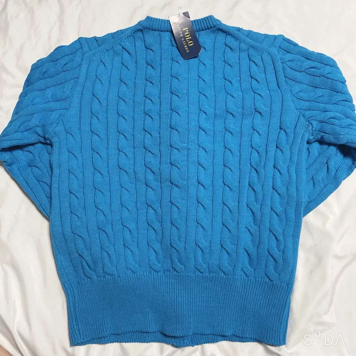 ポロラルフローレン ケーブルニット カーディガン ブルー 180/100A