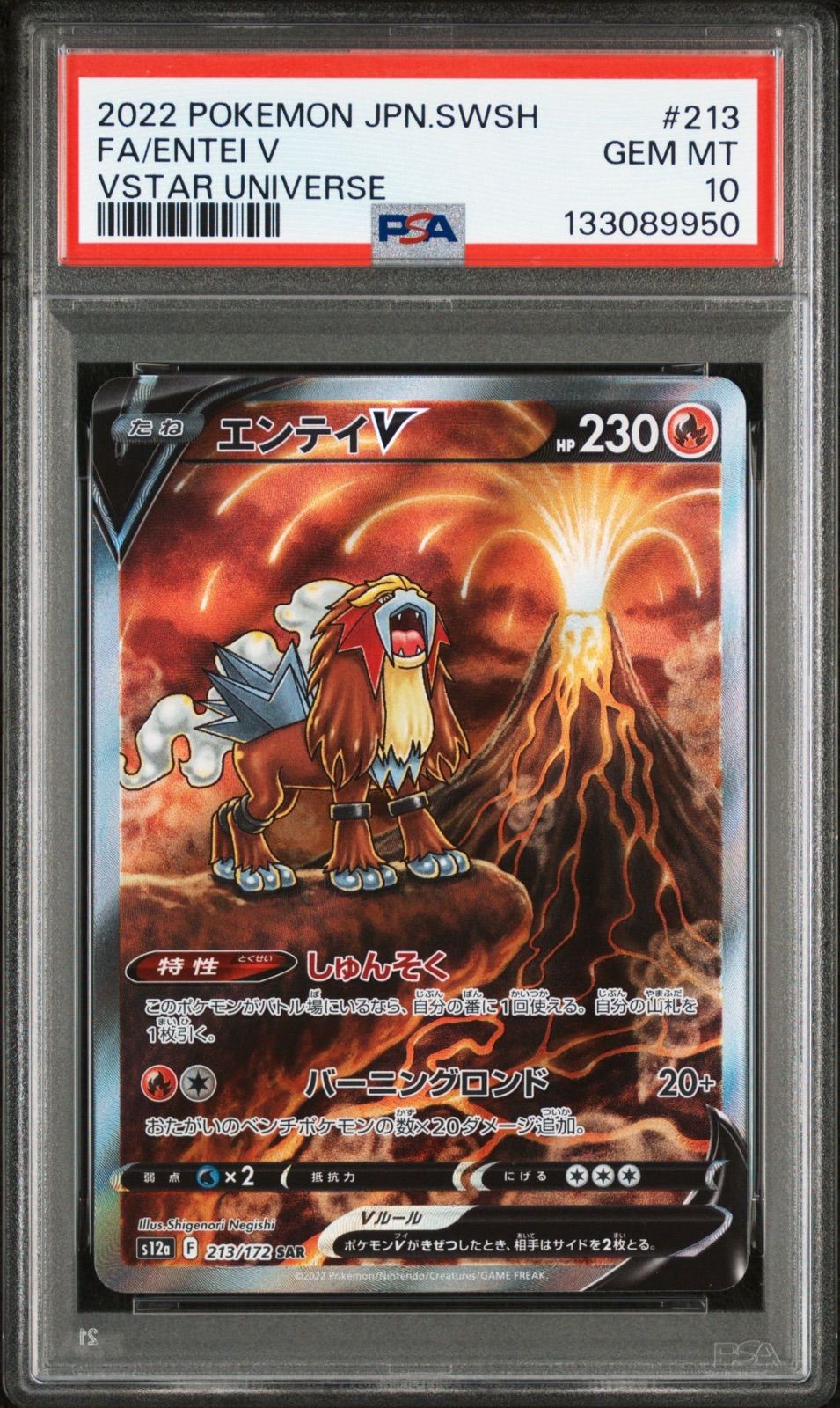 エンテイV PSA 10 VSTARユニバース ポケモンカード エンテイv SAR psa10 vstarユニバース vユニ - メルカリ