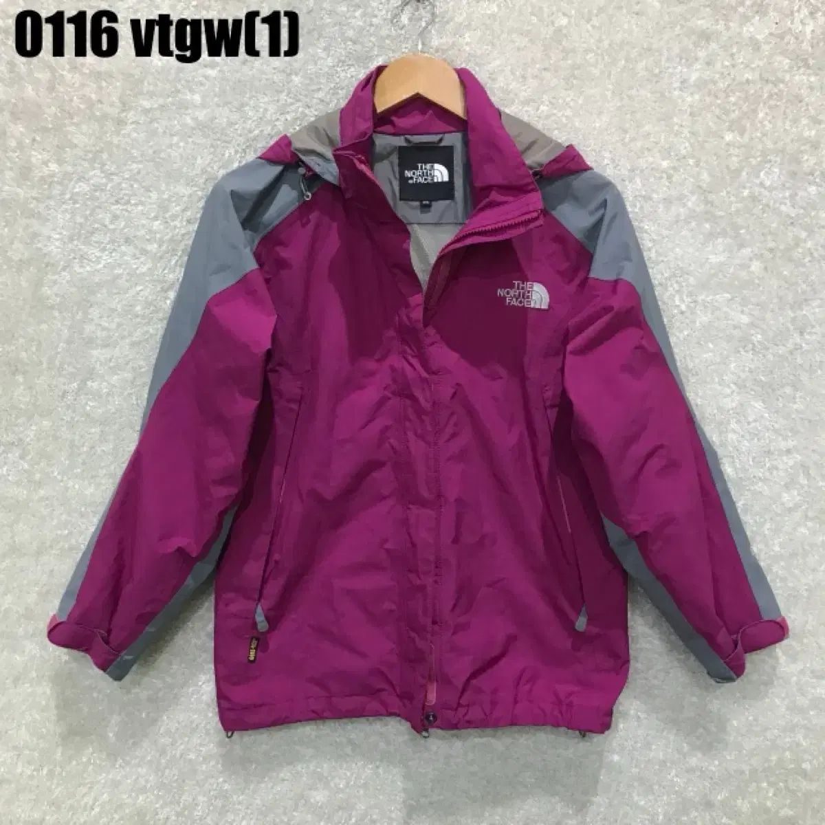 ザノースフェイス レディース ウィンドブレーカー ピンク/グレー m