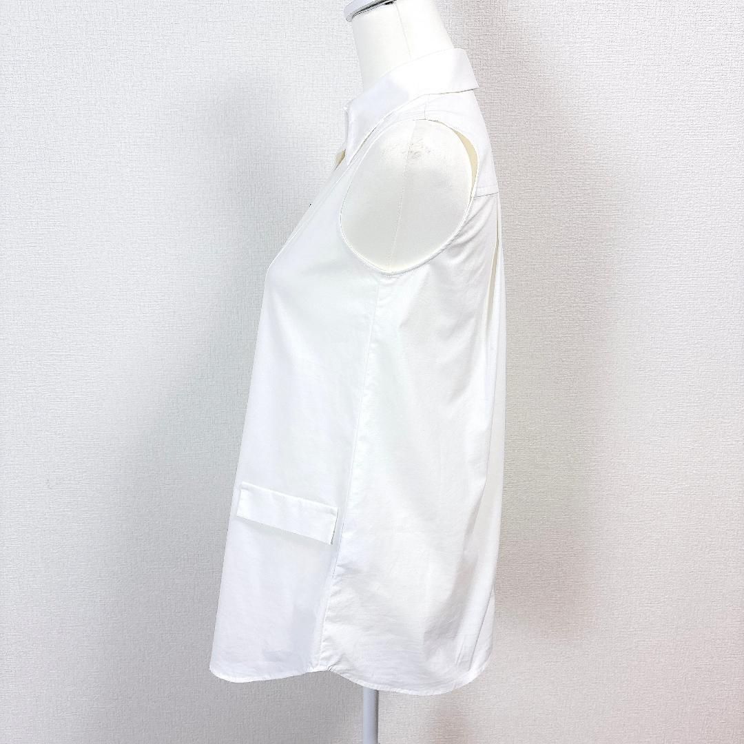 【美品】FOXEY NEWYORK ノースリーブブラウス ボタン 38 白 美品】 FOXEY NEW YORK ノースリーブブラウス ボタン 38 白 - メルカリ