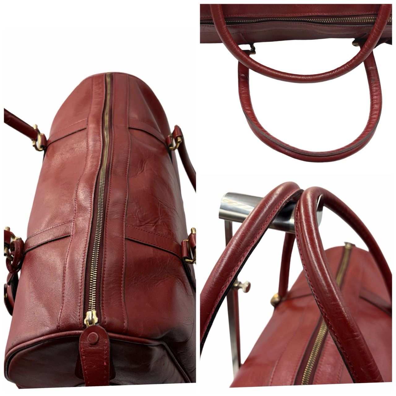 Cartierボストンバッグビックロゴボルドー 南京錠付き Cartierボストンバッグビックロゴボルドー 南京錠付き - メルカリ