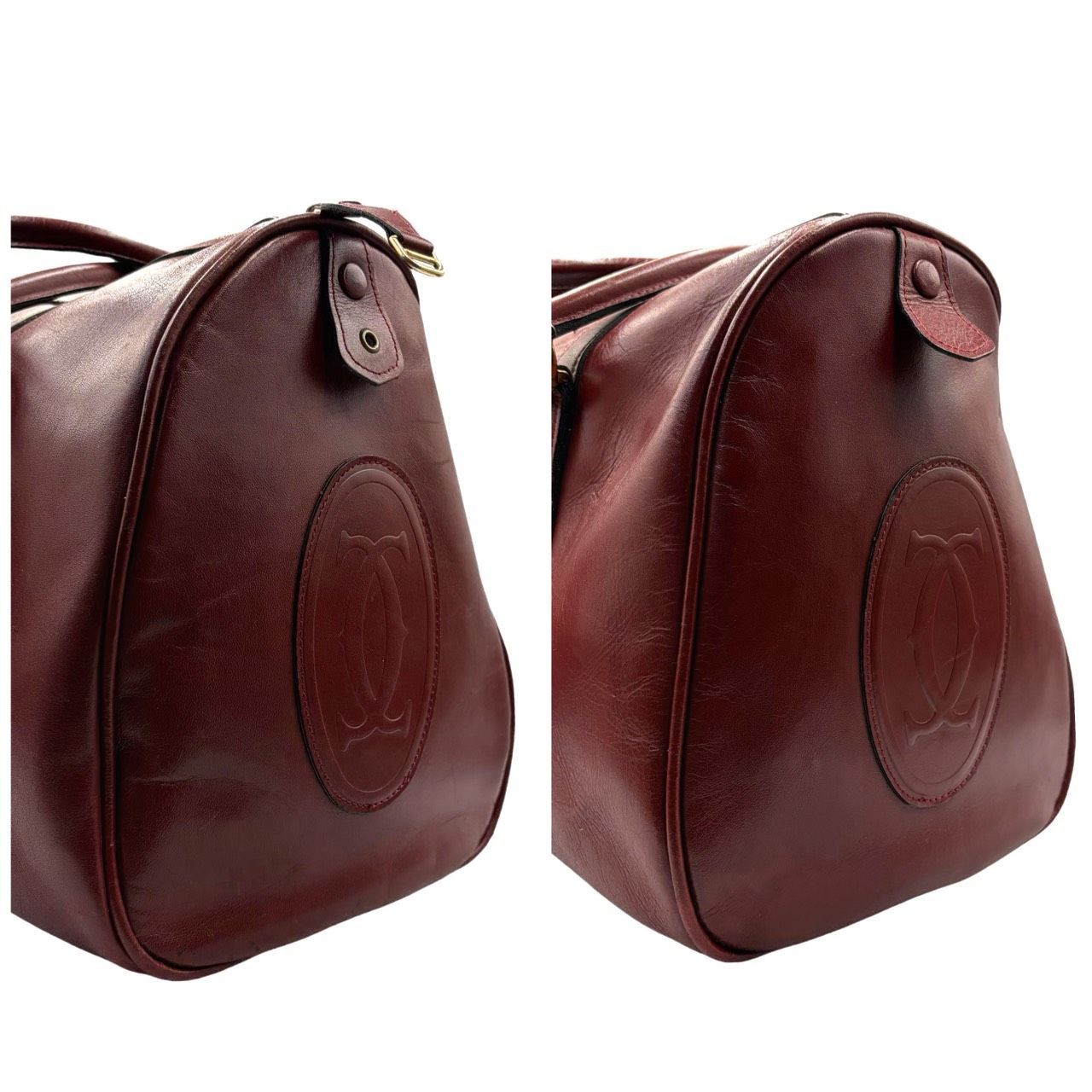 Cartierボストンバッグビックロゴボルドー 南京錠付き Cartierボストンバッグビックロゴボルドー 南京錠付き - メルカリ