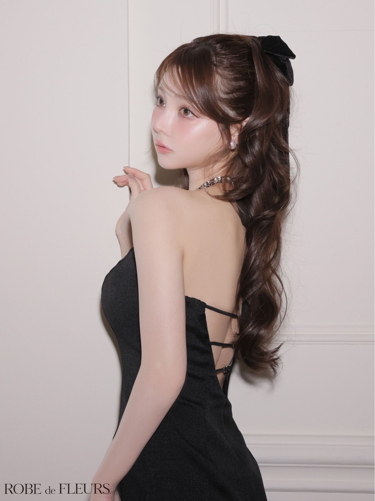 ブラック [FM4163-B-2601] 【ROBE de FLEURS/ローブドフルール