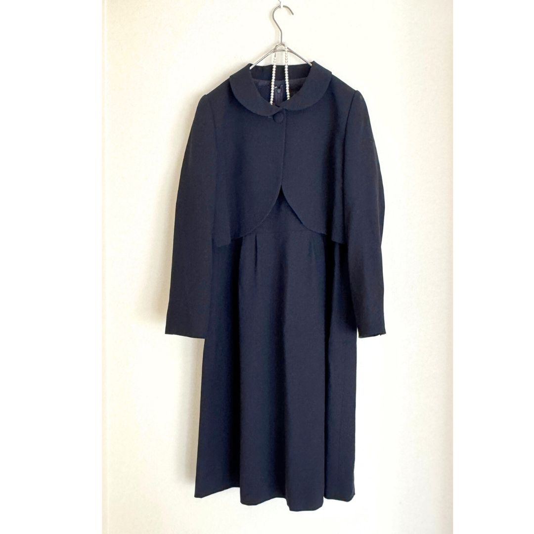 現行 ヌーヴコンフィニ マタニティ お受験スーツ 11号 L 濃紺 112200円