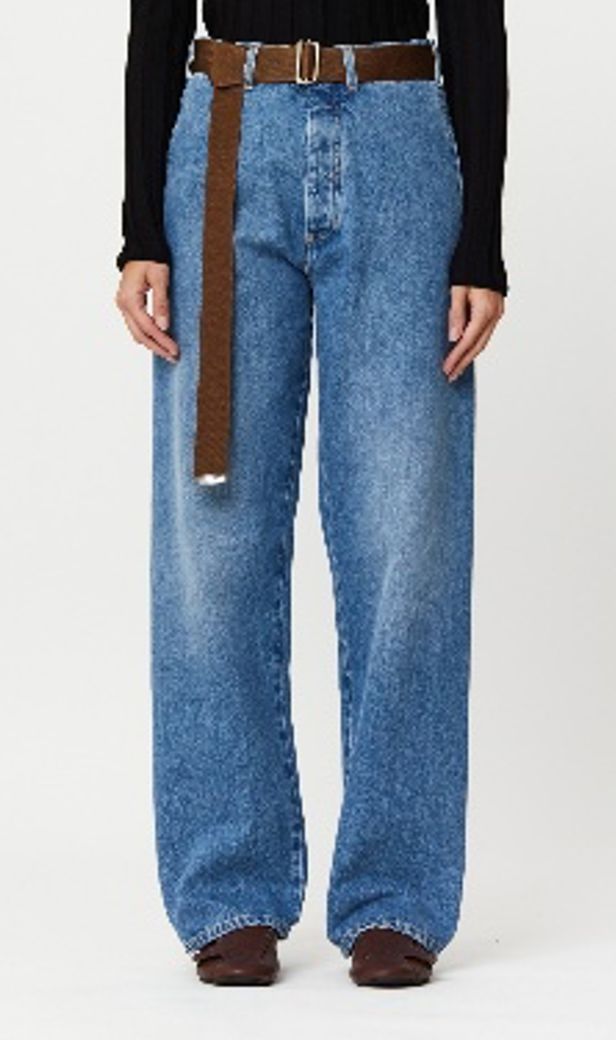 新品 PLAN C プランシー ストレートデニムパンツ 38 インディゴ