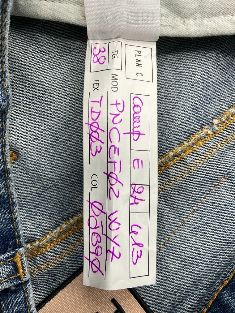 新品 PLAN C プランシー ストレートデニムパンツ 38 インディゴ