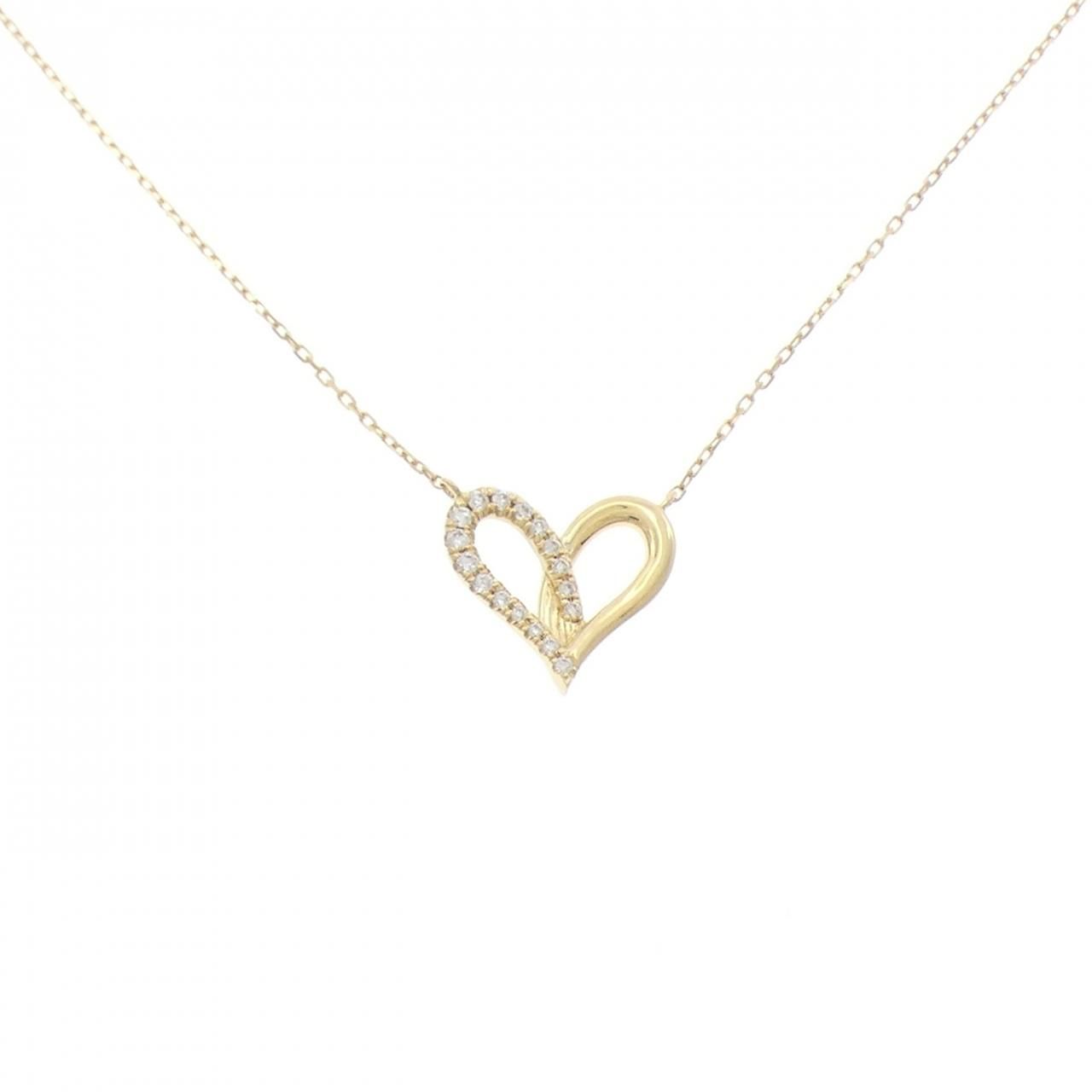 アーカー フィルージュ ハート ミディ ハーフ ネックレス 0.08CT 