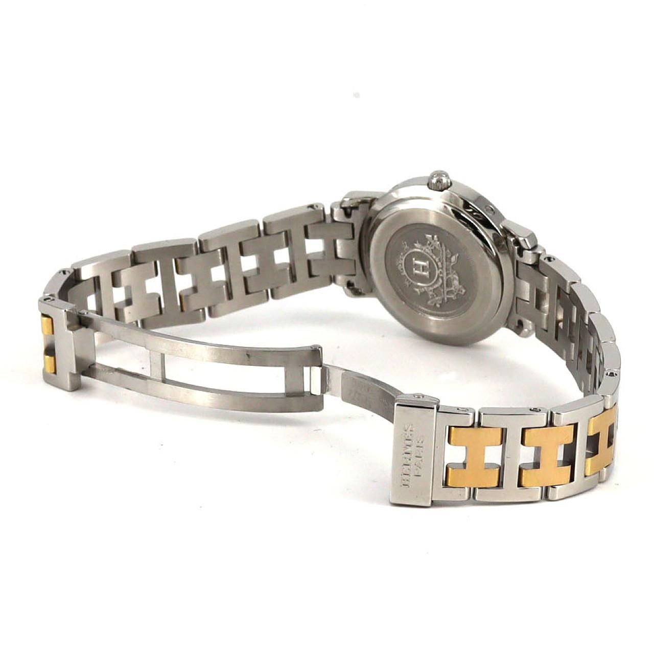 ★エルメス★クリッパー★SS/GP★コンビ★CL4.220★ゴールド★クォーツ エルメス クリッパー CL4.220 クォーツ Cal.- SS/GP SS/GP アイボリー
