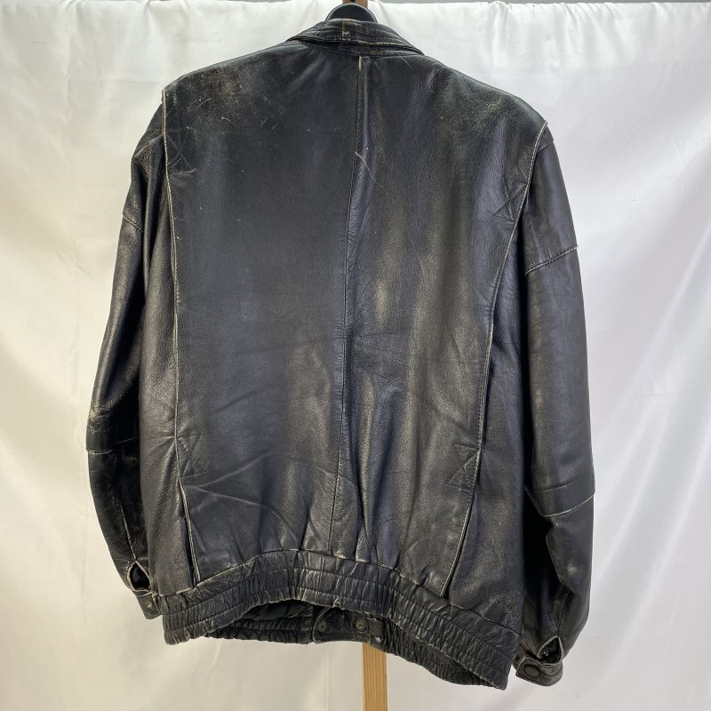 01w-6030 MARKER'S COLLECTION レザージャケ ットソフトタイプサイズ不明 ブラック イングランド製  メンズ アウター 本革 【中古品】 01w-6030 MARKER'S COLLECTION レザージャケット ソフトタイプ サイズ