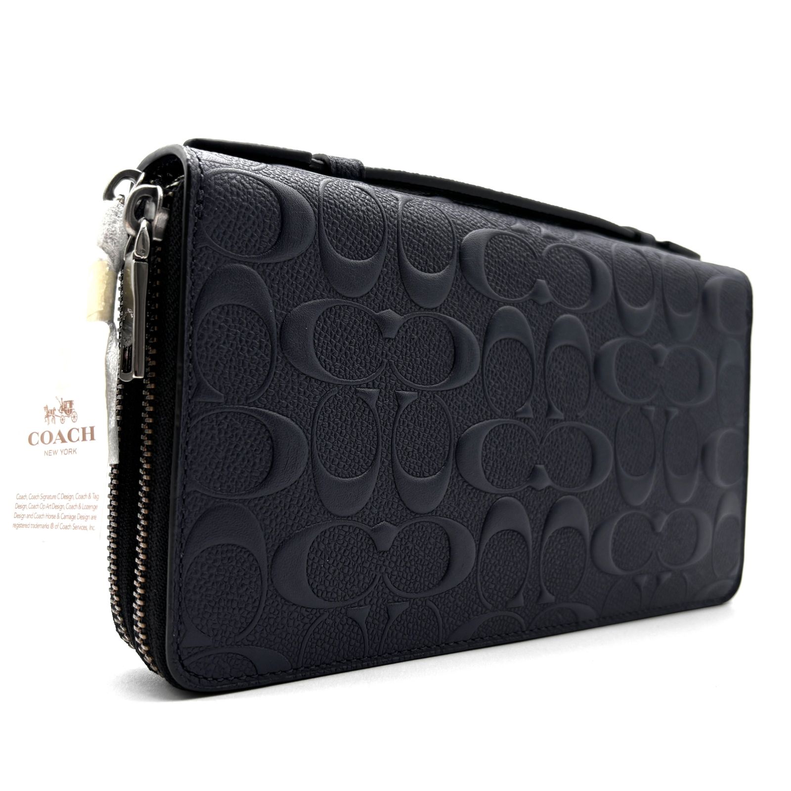 コーチ クラッチバッグ トラベルオーガナイザー ジップ長財布 ブラック