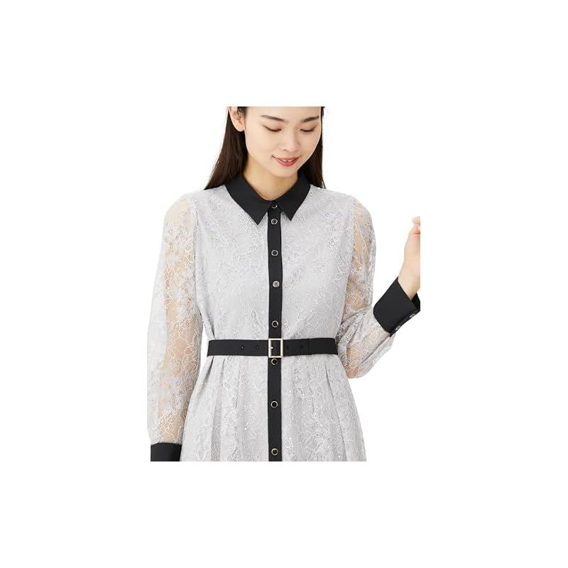 グレースコンチネンタル] 2023AW ﾚｰｽｽﾊﾟﾝｺｰﾙﾜﾝﾋﾟｰｽ レディース 24 ｸﾞﾚｰ