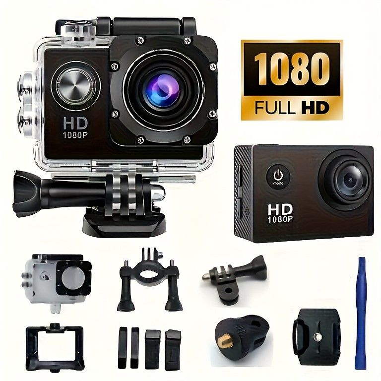 フルHD高画質】アクションカメラ 1080P 2インチLCD 140広角レンズ搭載