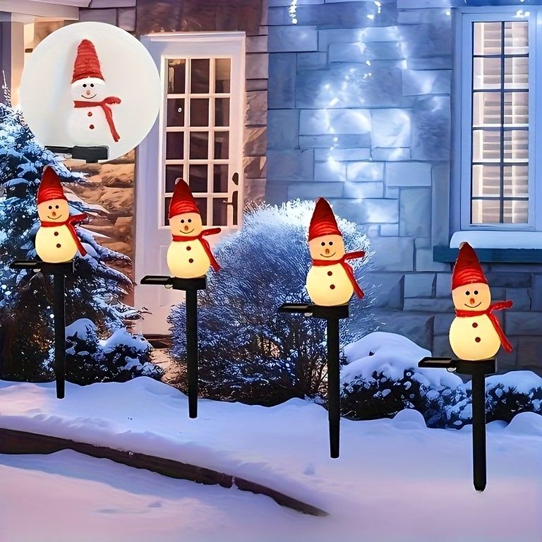 ソーラー充電式】スノーマンライト クリスマス イルミネーション 屋外