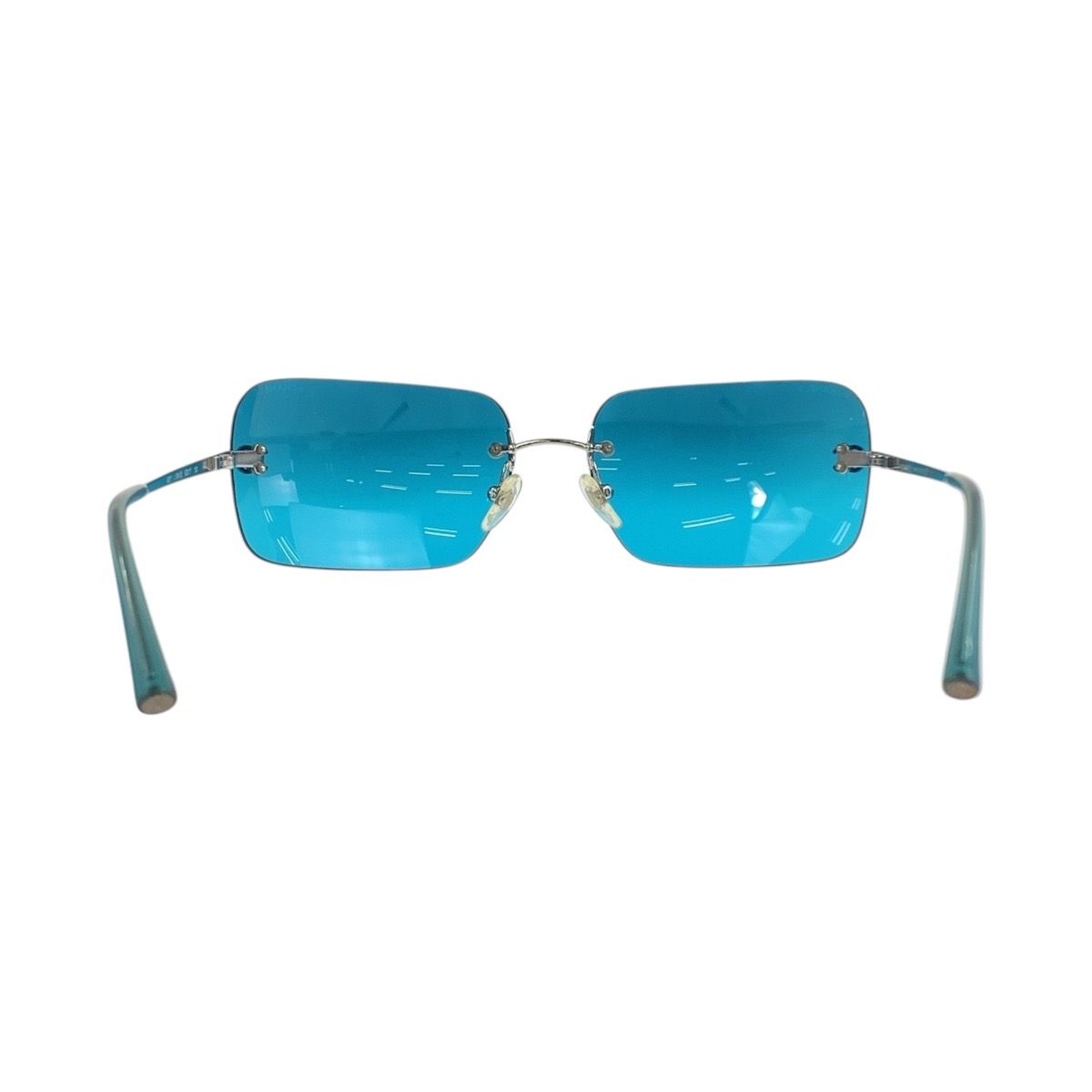 □ 46548☆年 シャネル サングラス ココマーク シルバー×ブルー 楽天