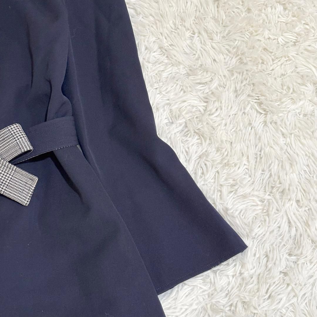 美品 SANYO COAT ロング丈 ウールトレンチコート ネイビー 9 - メルカリ 