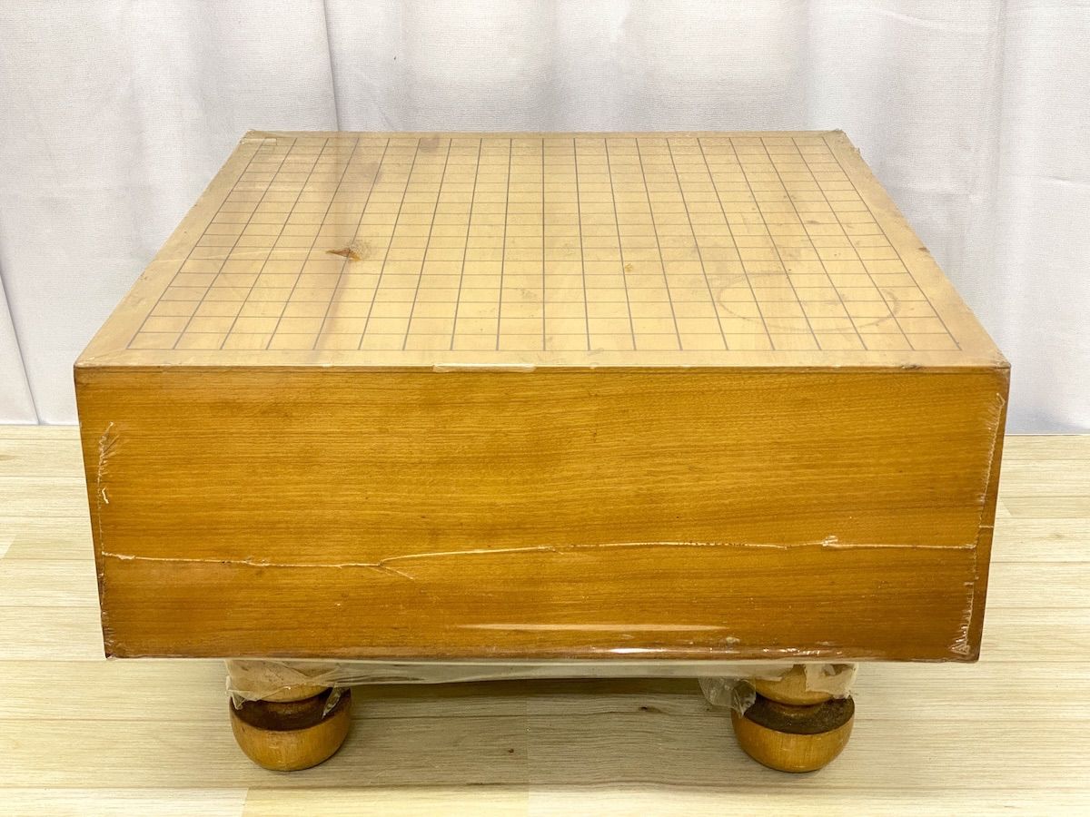 ZK245】囲碁盤 木製 無垢材 厚み15.7cm 脚付 天然木 碁盤 伝統工芸
