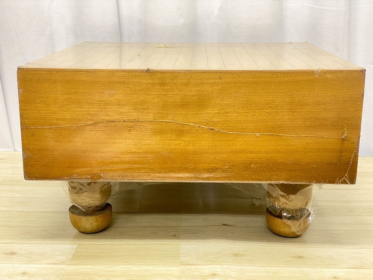 ZK245】囲碁盤 木製 無垢材 厚み15.7cm 脚付 天然木 碁盤 伝統工芸