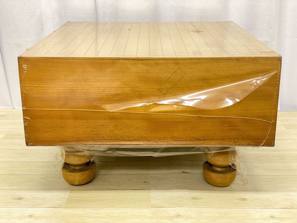 ZK245】囲碁盤 木製 無垢材 厚み15.7cm 脚付 天然木 碁盤 伝統工芸