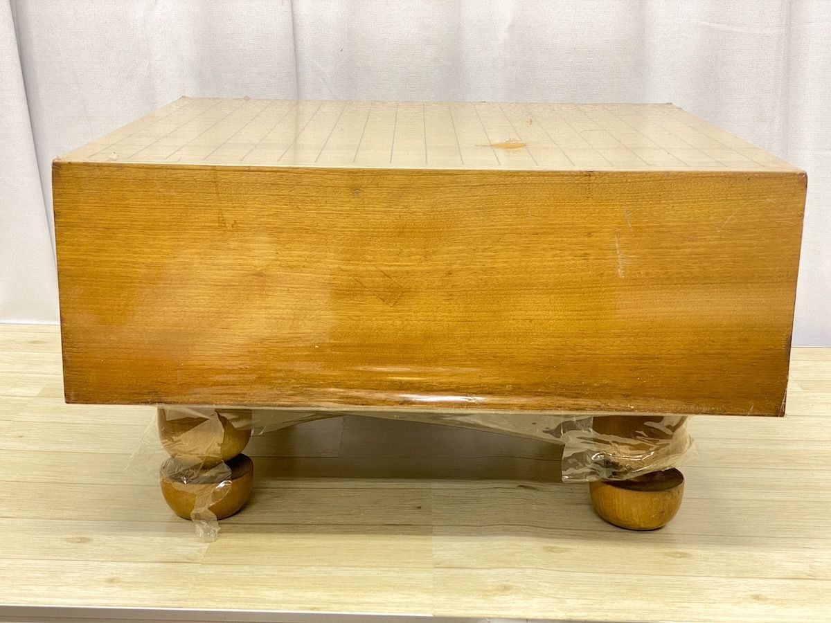 ZK245】囲碁盤 木製 無垢材 厚み15.7cm 脚付 天然木 碁盤 伝統工芸