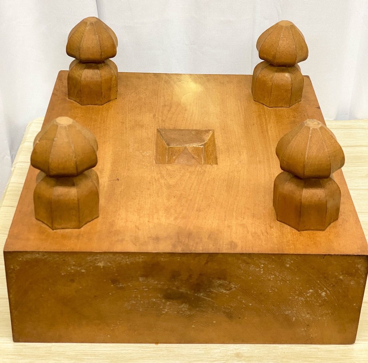 碁盤　北海道産銘木　ヘソ付　カバー付【間もなく出品終了　大幅値下】 楽天市場】囲碁セット 新かや2寸ハギ足付碁盤セット(蛤碁石28号・欅