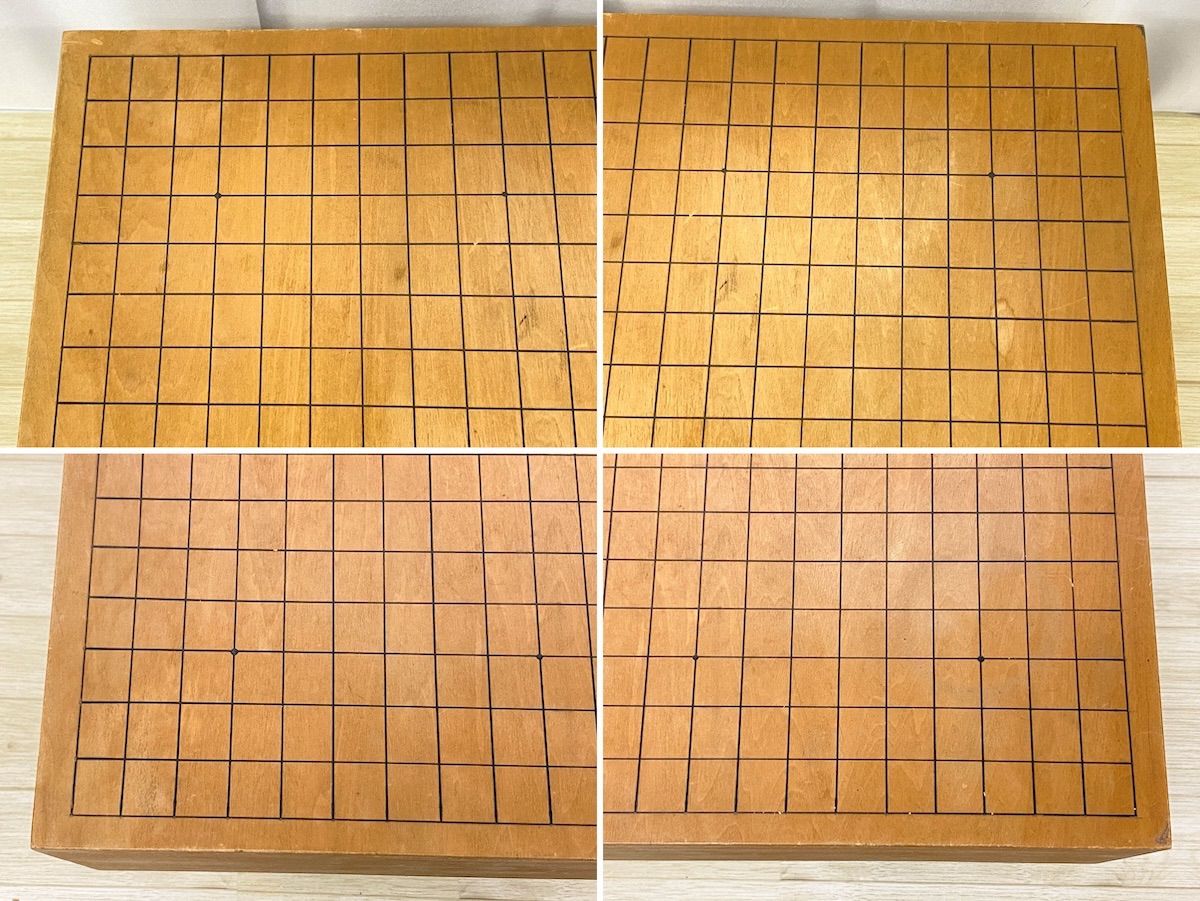 木製囲碁盤 未使用 ZK252】囲碁盤 木製 無垢材 厚み14.5cm 脚付 天然木 碁盤 伝統工芸