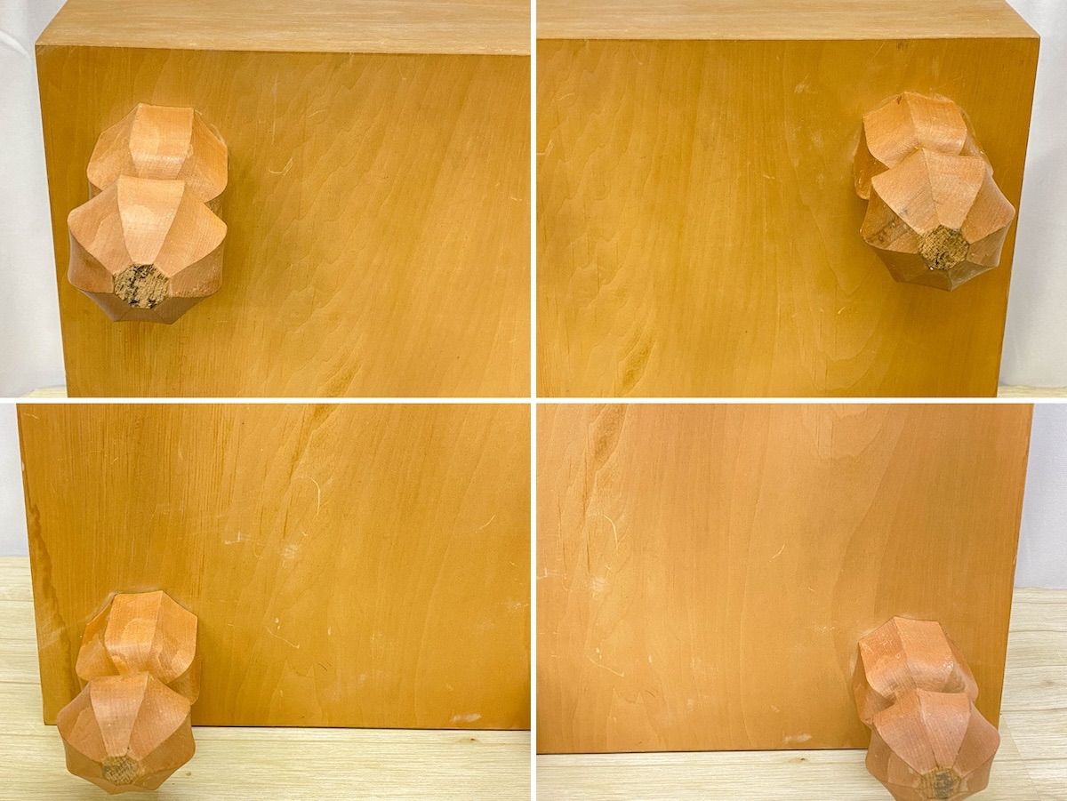 ZK252】囲碁盤 木製 無垢材 厚み14.5cm 脚付 天然木 碁盤 伝統工芸