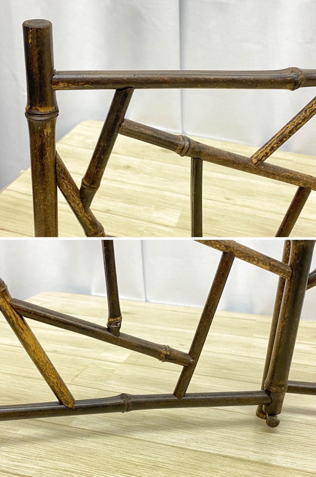 TK257】竹製 結界 茶道具 煎茶道具 天然竹 伝統工芸 衝立 間仕切り