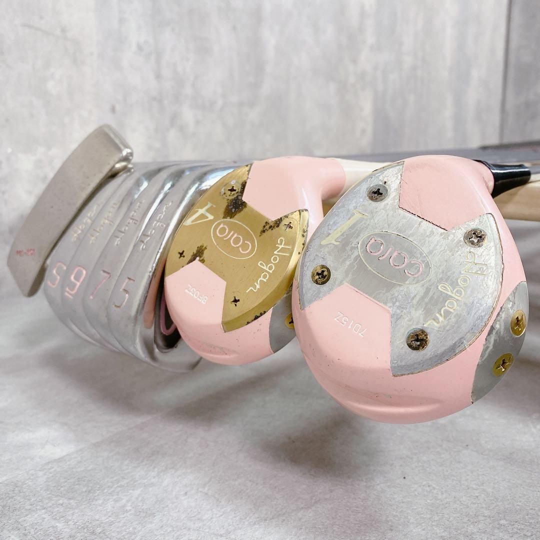 V897 ゴルフクラブ レディース セット 格安 赤 パーシモン 工場 練習 女子