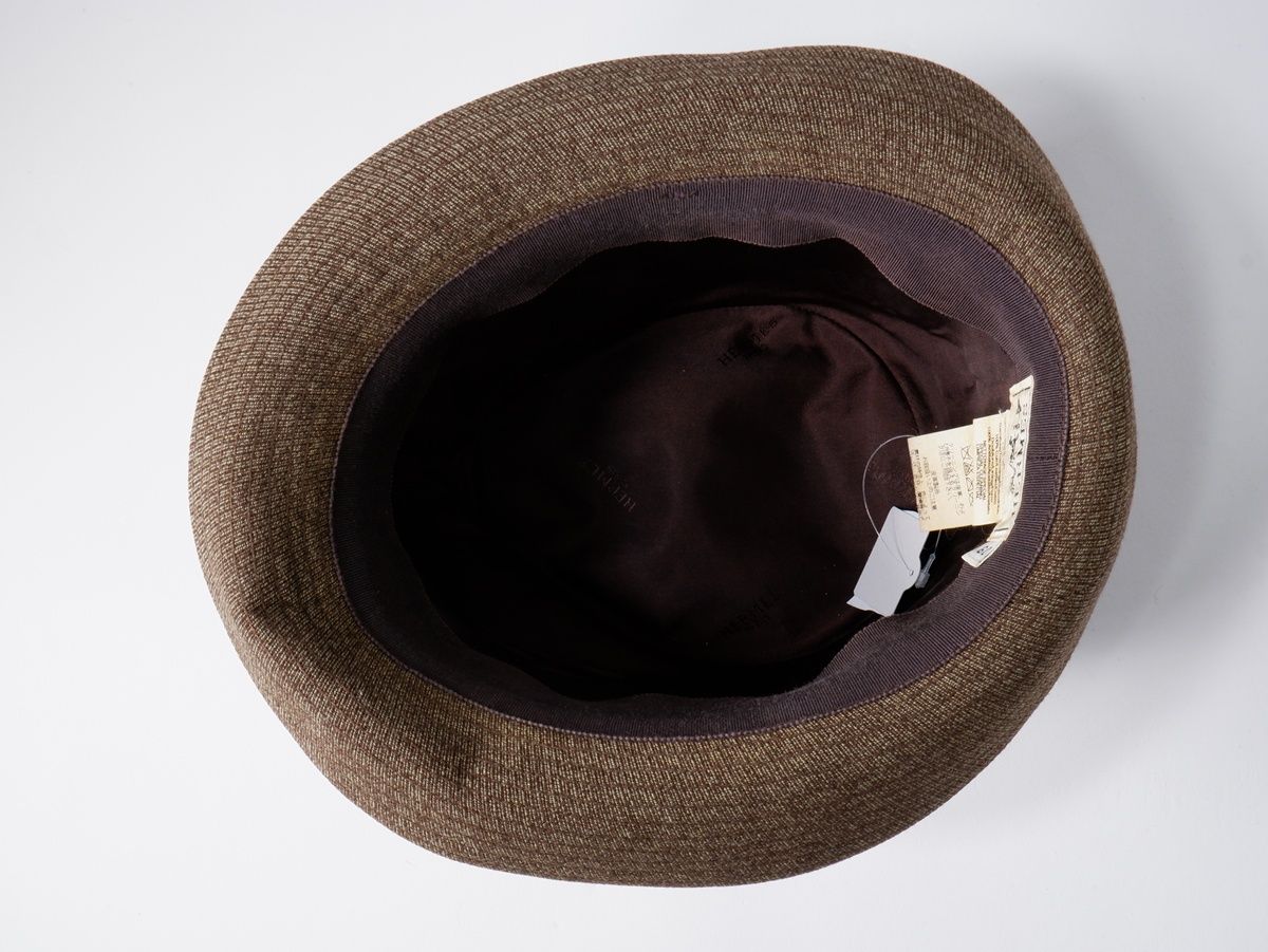 HERMESエルメス メンズ レザーテープ ウールハット【60】【MHWA80600