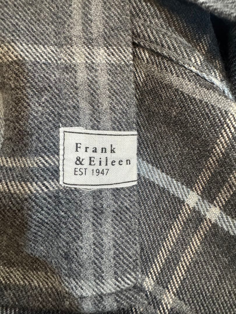 美品】 Frank＆Eileen S 長袖 スキッパー ネルシャツ グレー - メルカリ