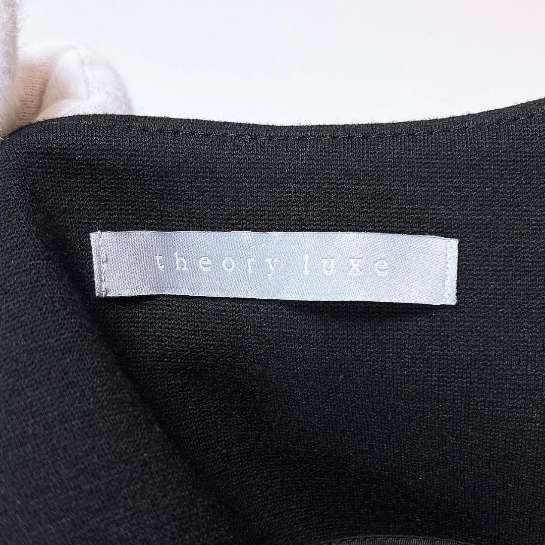 美品】 Theory luxe 半袖ワンピース 38 ブラック 無地 - メルカリ