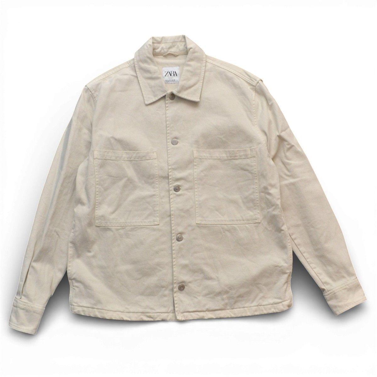 ZARA ザラ ポケットジャケット カバーオール コットンツイル サイズM