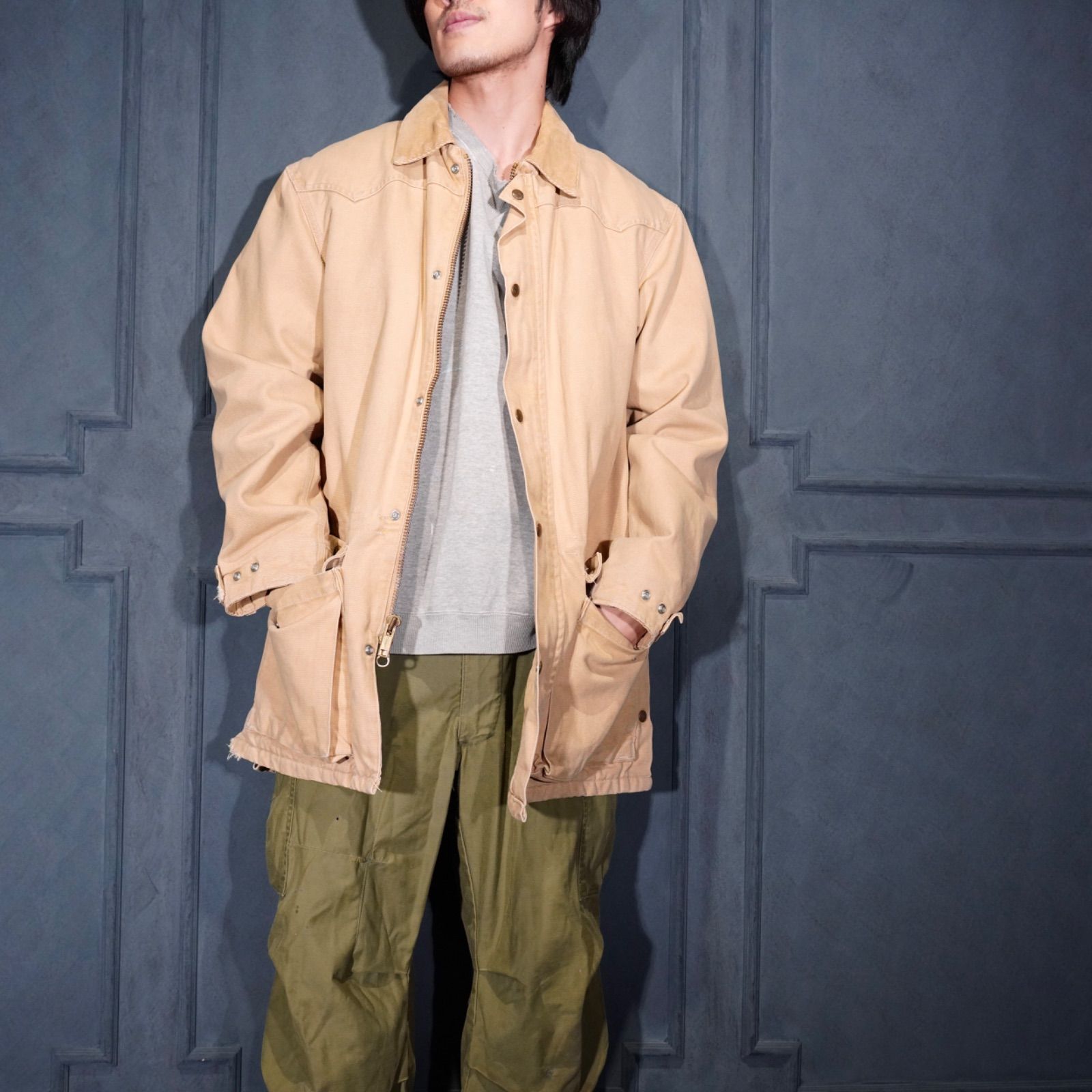 00’s USA VINTAGE Carhartt ZIP UP DUCK COVERALL JACKET/00年代アメリカ古着カーハートジップアップダックカバーオールジャケット