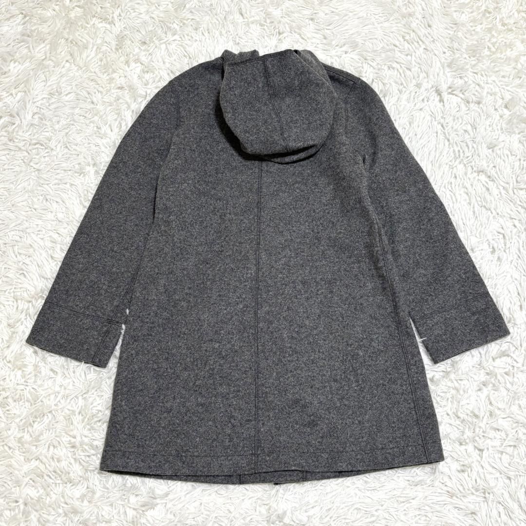 美品 Burberrys フードウールコート グレー キッズ120 ノバチェック 