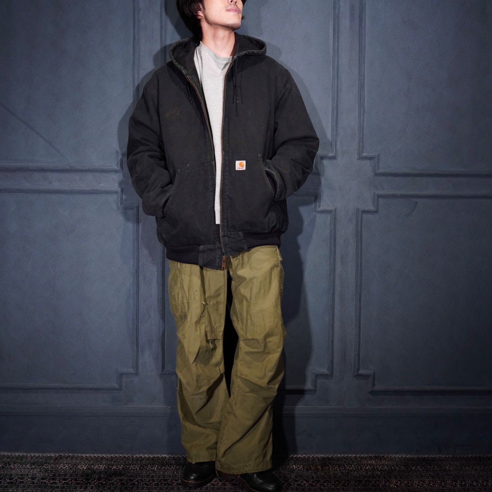 USA VINTAGE Carhartt DUCK ZIP UP HOODIE BLOUSON/アメリカ古着