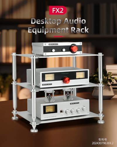 卓上型 オーディオラック 三段 6063 高強度 アルミニウム製 USB DAC パワーアンプ ラック オーディオ 変形しにくい 2種類の組み立て 小物整理 意匠特許 黒色 1 fef 9 f 38