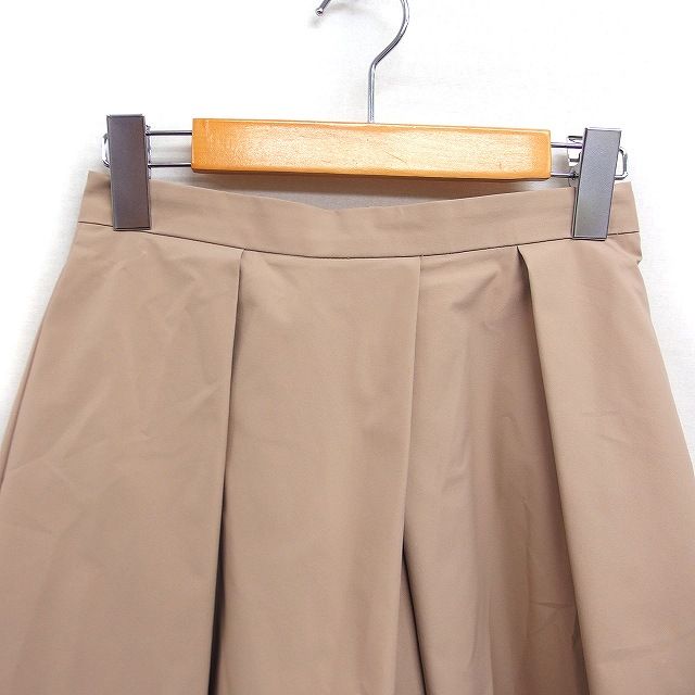 エムプルミエ ブラック M-Premier BLACK タック フレアスカート ひざ丈