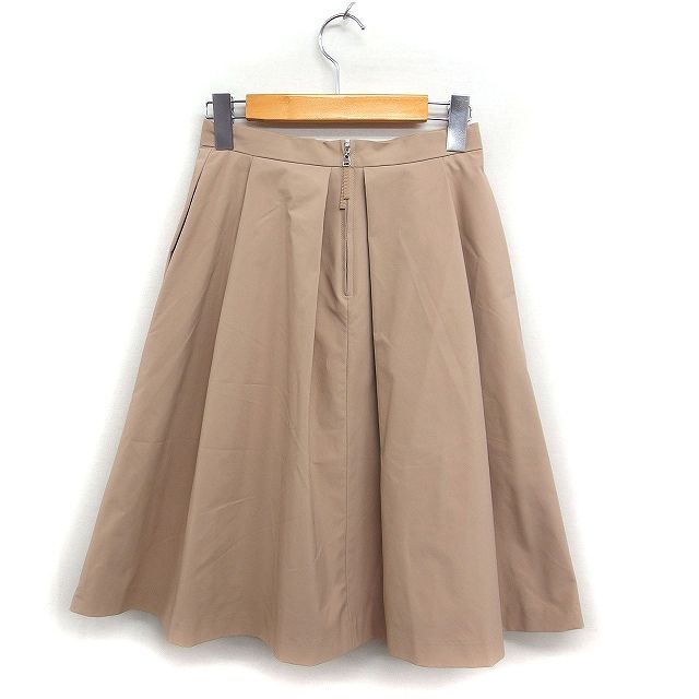 エムプルミエ ブラック M-Premier BLACK タック フレアスカート ひざ丈