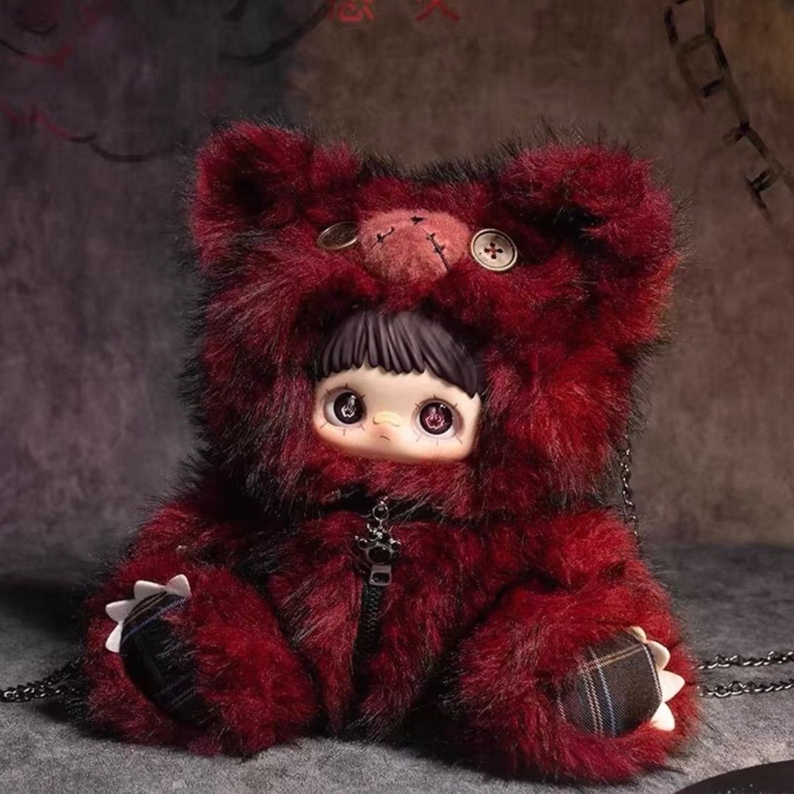 MayMei 反逆ぬいぐるみシリーズ 400％ 【赤　くま　怒火】リュック 6種類選択可】 TOPTOY MayMei メイメイ 400% ぬいぐるみリュック