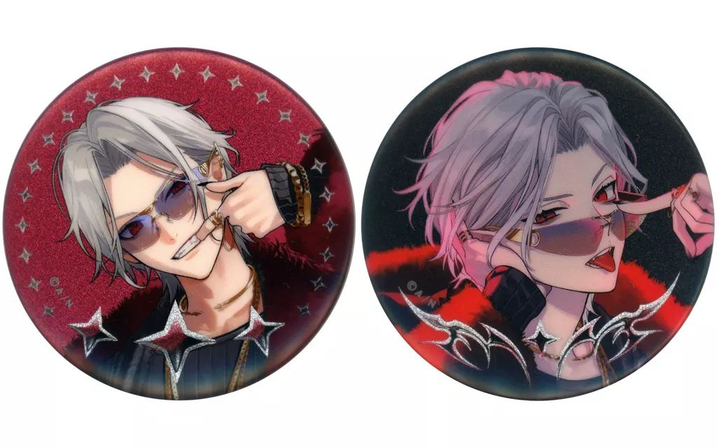中古】バッジ・ピンズ 葛葉 グリッター缶バッジ2個セット 「バーチャル