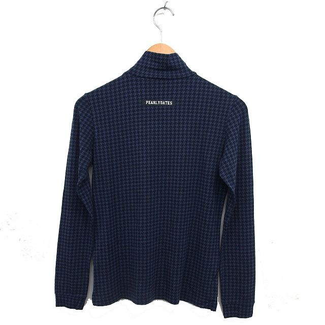 パーリーゲイツ　ネイビー　千鳥格子 パーリーゲイツ PEARLY GATES 国内正規品 ゴルフウェア ハイネック