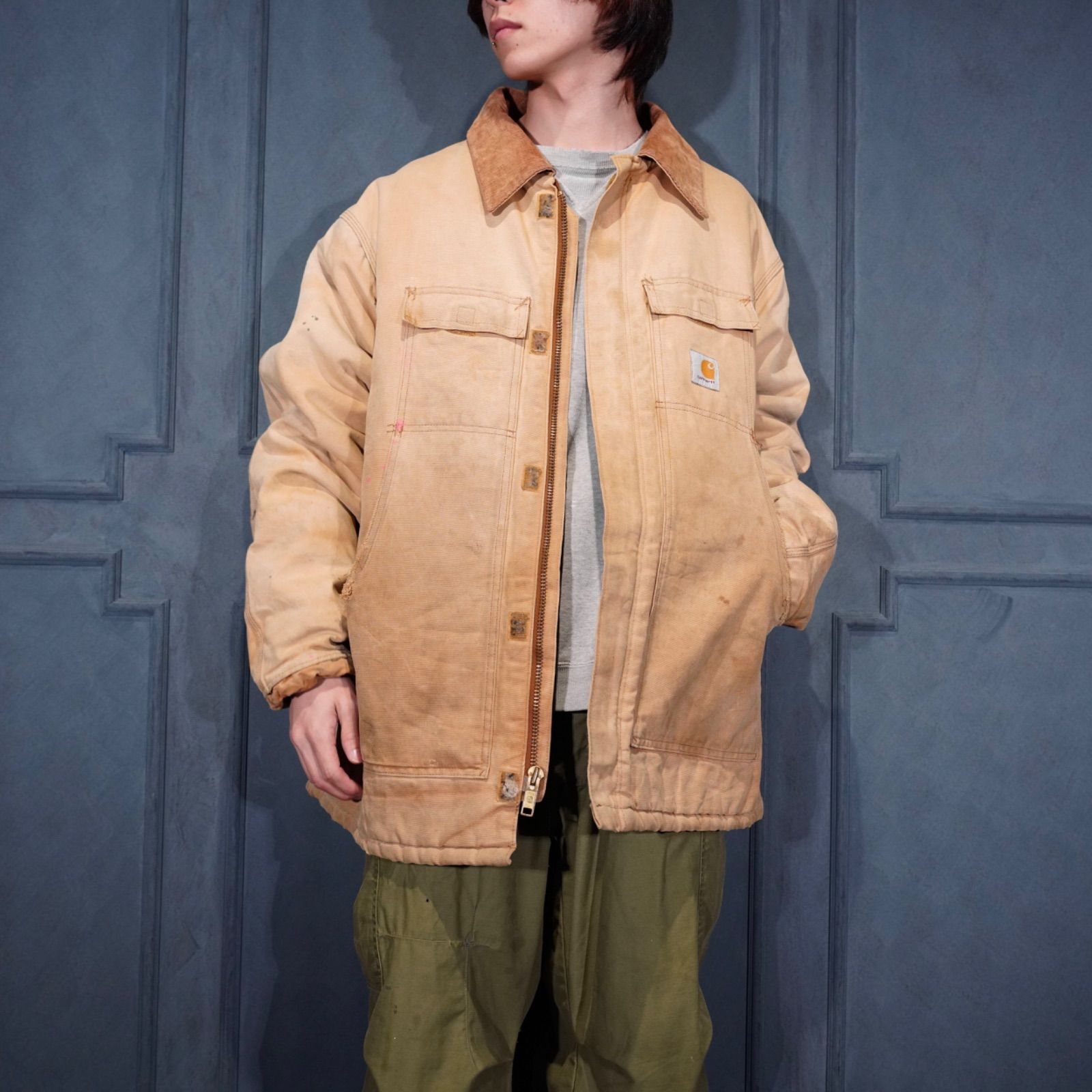 USA VINTAGE Carhartt ZIP UP DESIGN DUCK JACKET/アメリカ古着