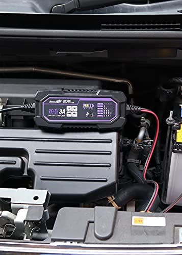 メルテック meltec 全自動パルスバッテリー充電器 軽自動車 12 V 定格3 Aバッテリー診断機能付 維持充電 トリクル充電 方式 長期保証3年 MP 205 e bd 5 d 0 c 1